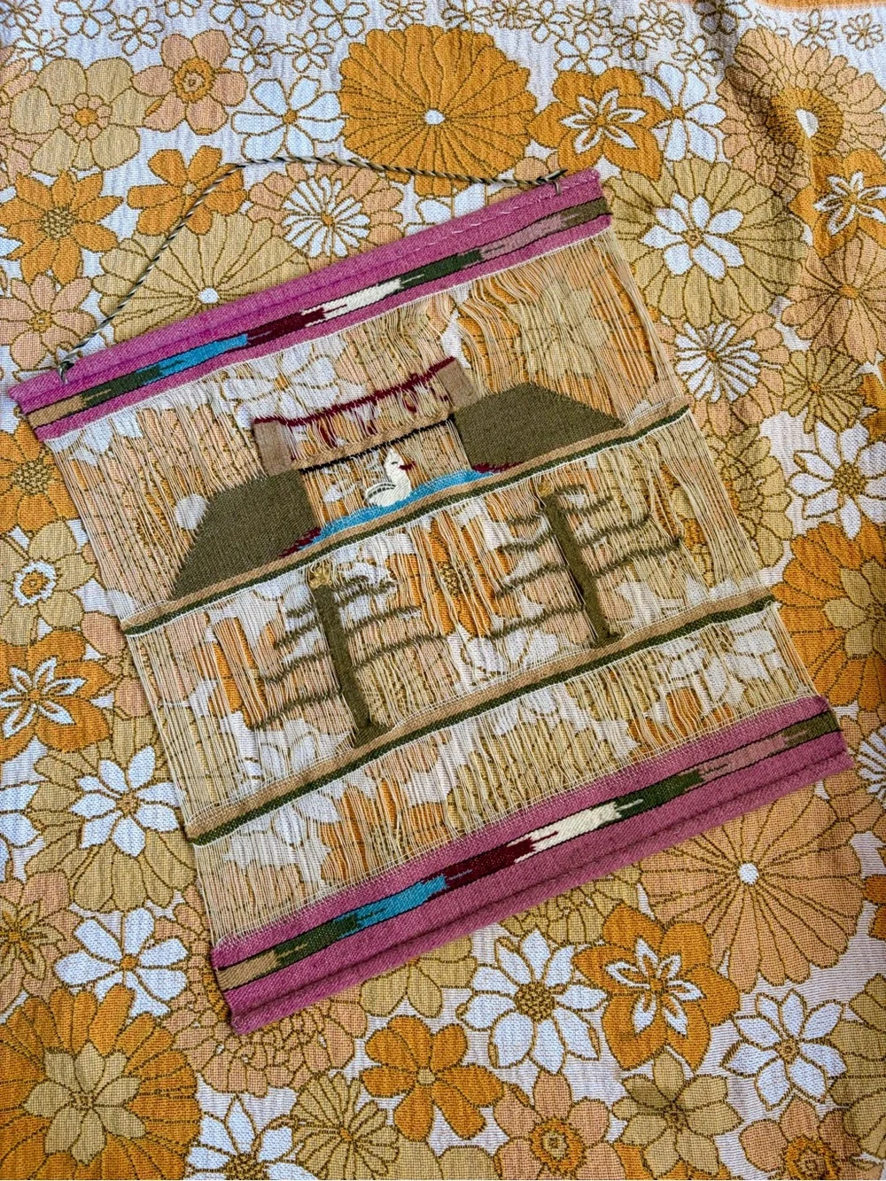 🏔️🪿✨ Vintage 70s Peruvian Hand-Woven  Tapestry ✨🪿🏔️